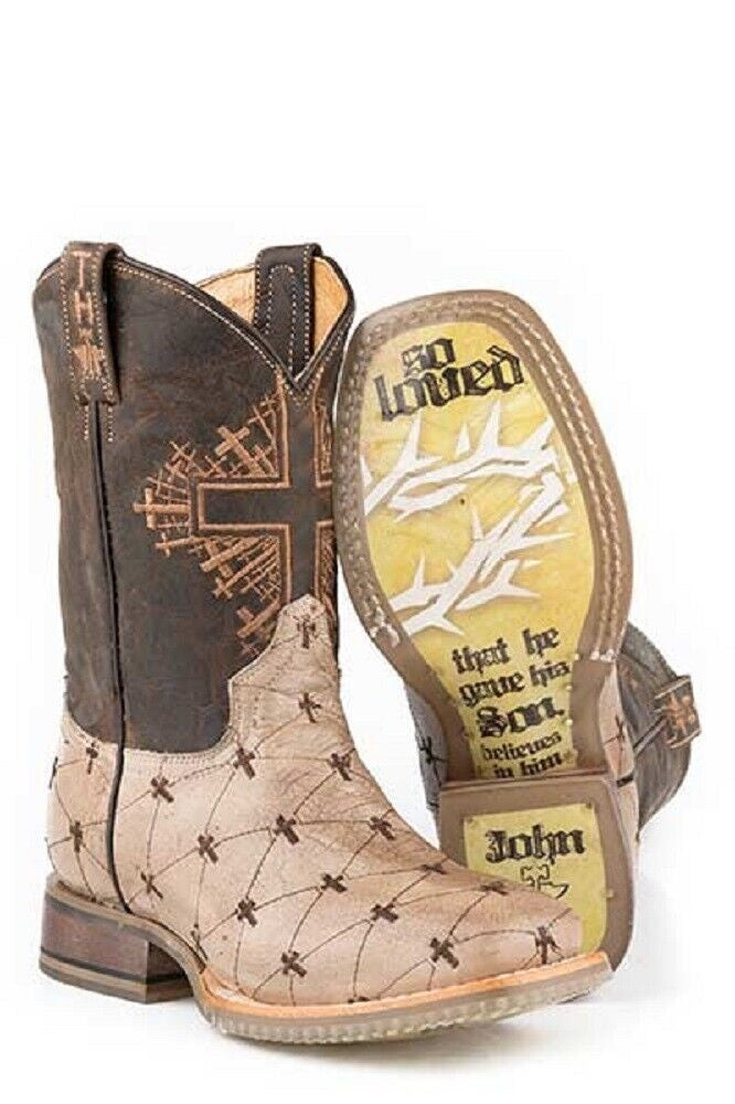 Little Kids TIN HAUL LIL GOSPEL JOHN 3:16 COWBOY BOOTS