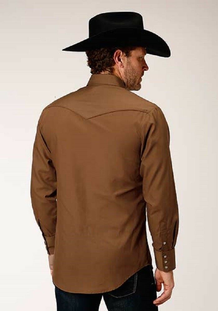 Roper Men's Broadcloth Western Shirt w/ Horseshoes Roping