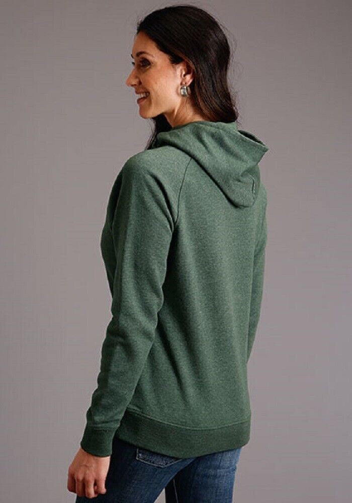 Women's Green 'STETSON' WORDING HOODIE HOODED SWEATSHIRT