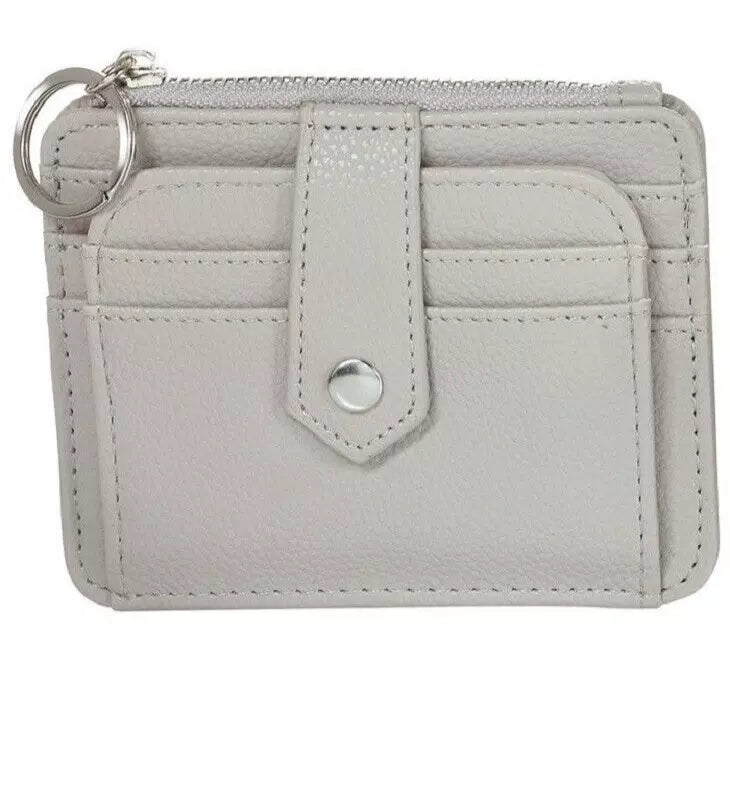 Women's Credit Card Case Wallet w/ Key Ring, 3 Colors