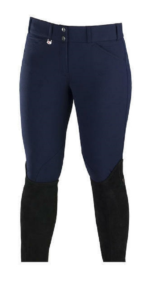 Women's HORZE HORSE BREECHES Grand Prix Dark Blue Self Patch EU 46