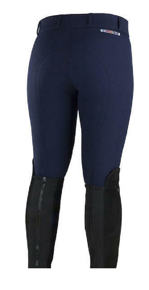 Women's HORZE HORSE BREECHES Grand Prix Dark Blue Self Patch EU 46