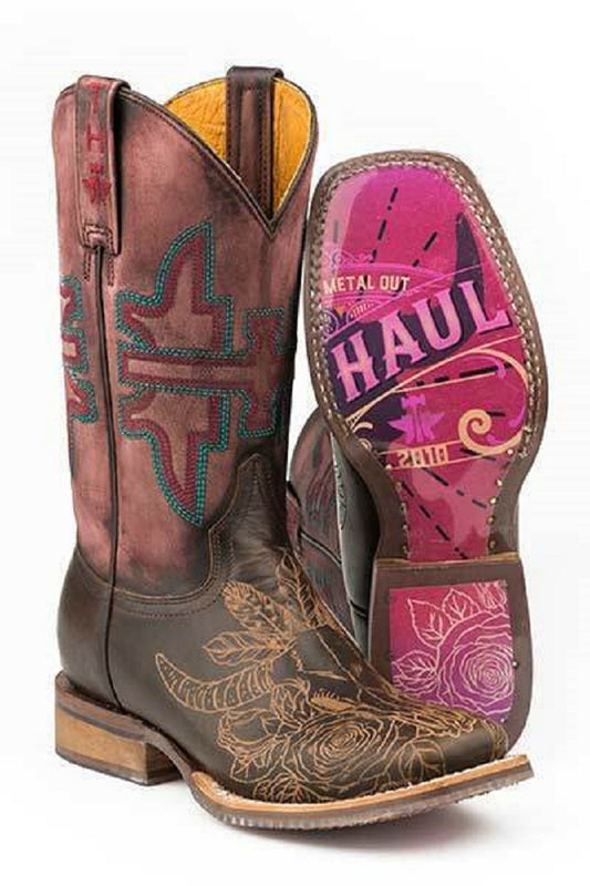 Women's Tin Haul 'Bullheaded' Western Cowboy Boots