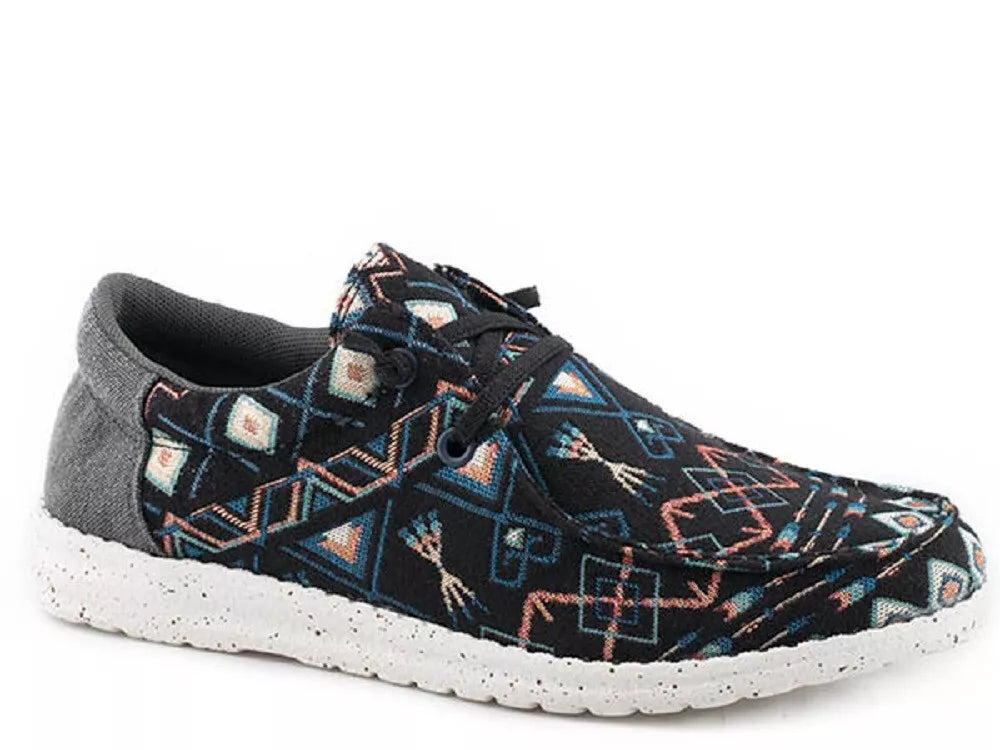 Women's Roper Black Aztec 'Hang Loose' Slip-On Shoes