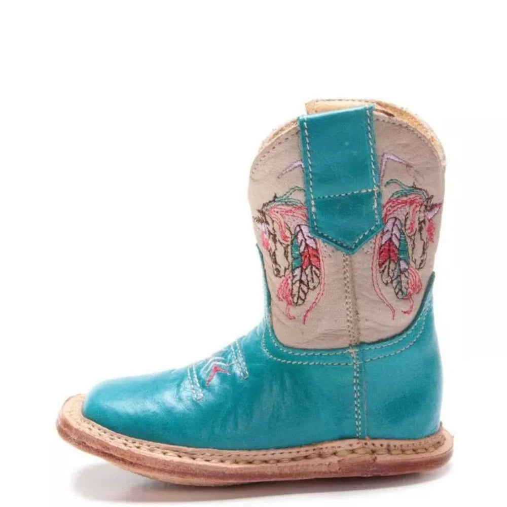 Infants Roper Cowbabies Turquoise Unicorn Western Boots