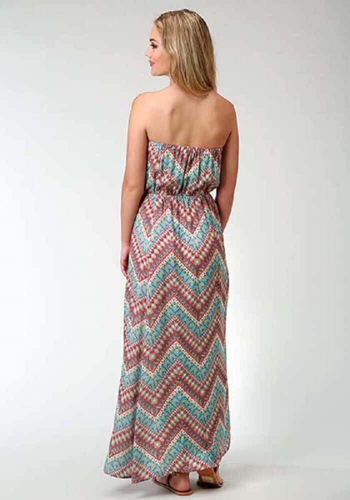 Women's Roper Aztec Chevron Print Rayon Dress w/ Elastic