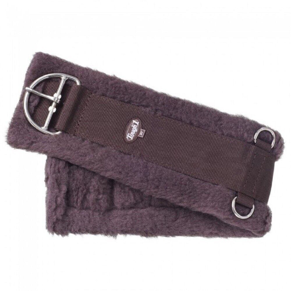 Tough-1 Fleece Western Girth, Brown or Black