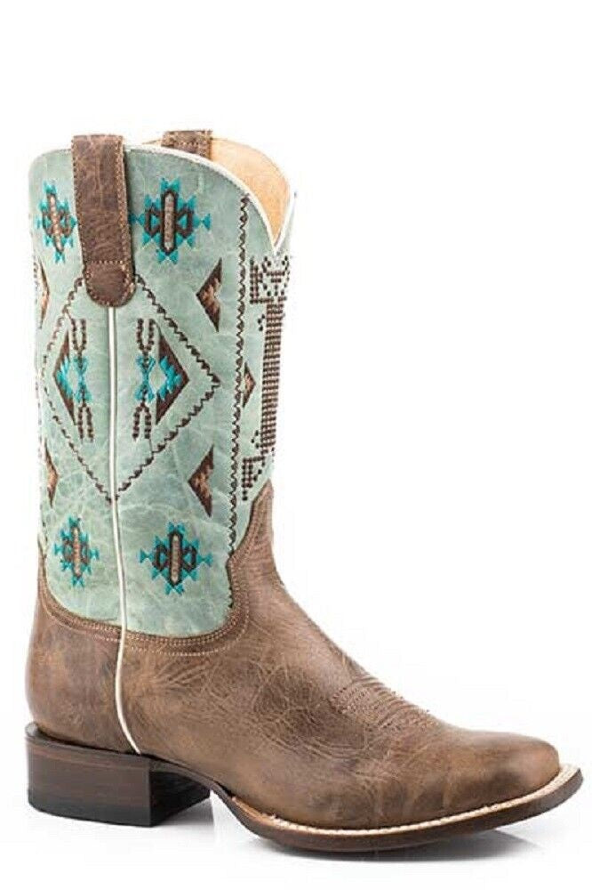 Roper Women's Turquoise 'Out West' Cowboy Boots