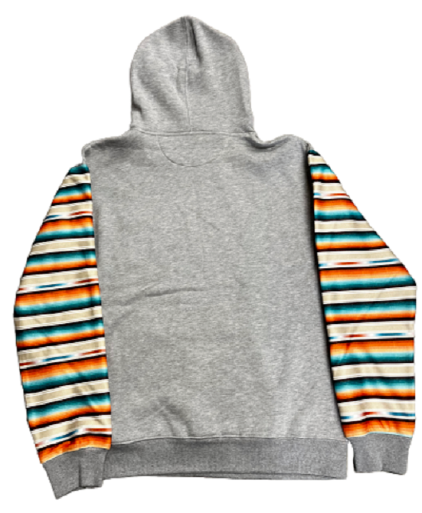 Women's Cowgirl Hardware Gray SERAPE SUNSET HORSE PULLOVER SWEATSHIRT