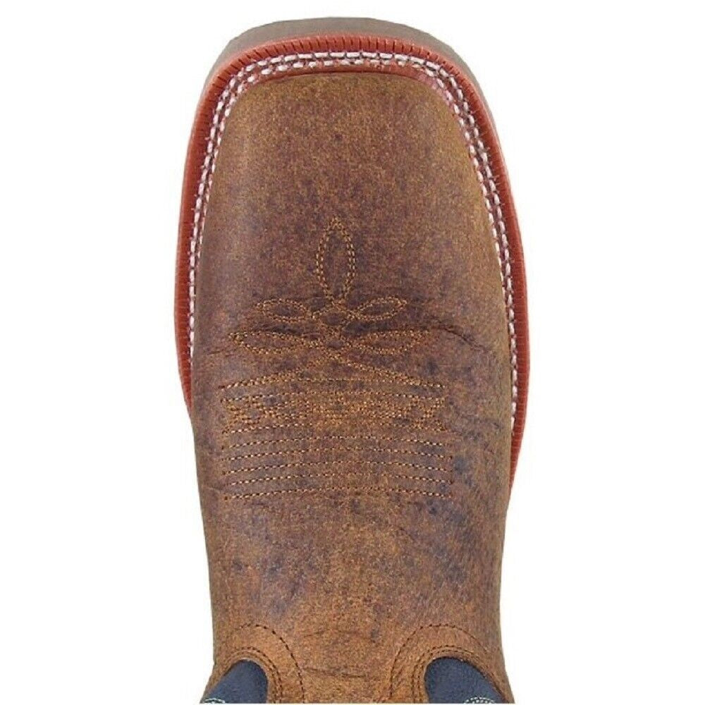 Men's BROWN & NAVY 'PARKER' WESTERN COWBOY BOOTS