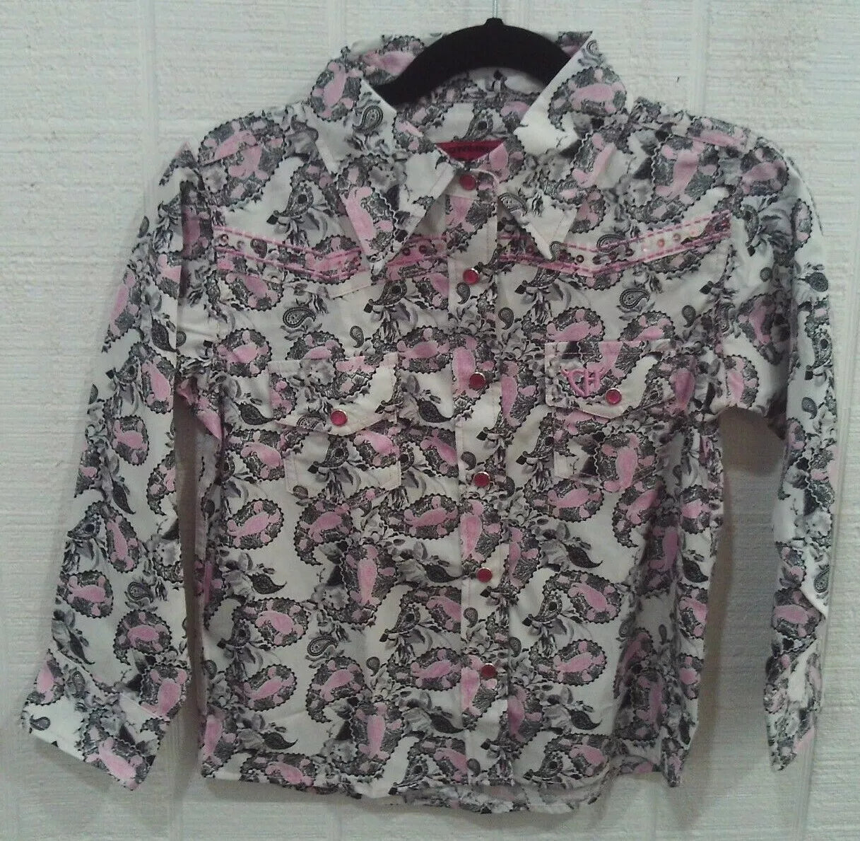 Toddler Girl's Cowgirl Hardware Paisley Shirt
