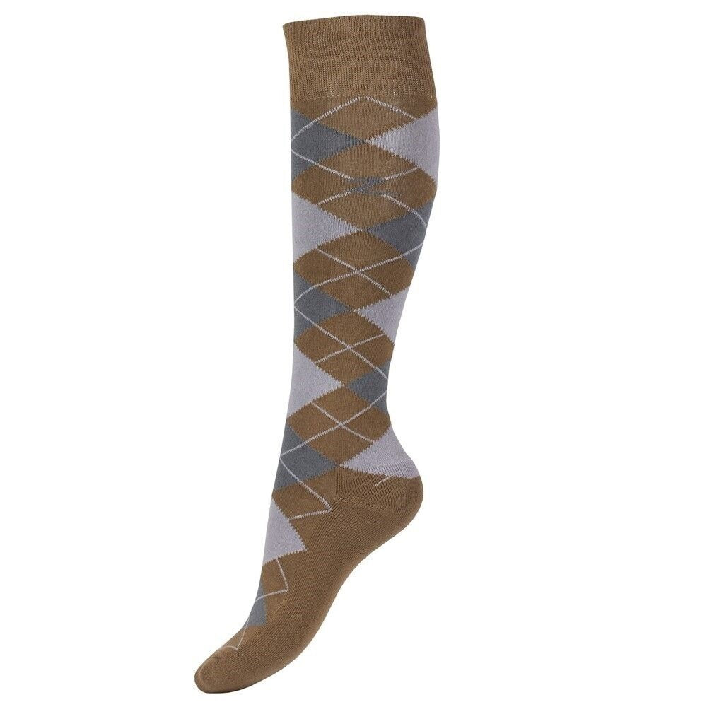 Adult Horze 'Alana' Checkered Winter Riding Socks