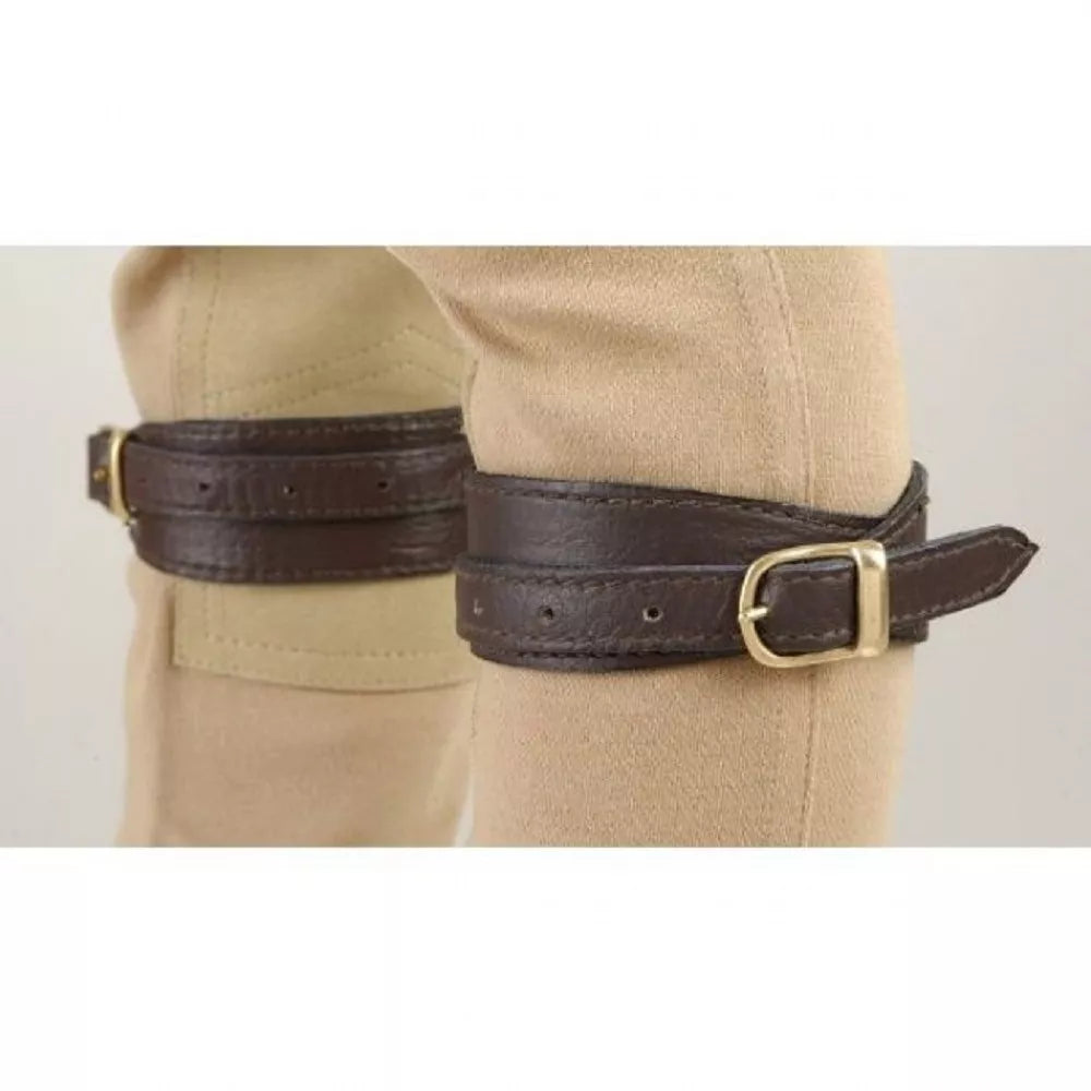Brown Leather Jodhpur Garter Straps