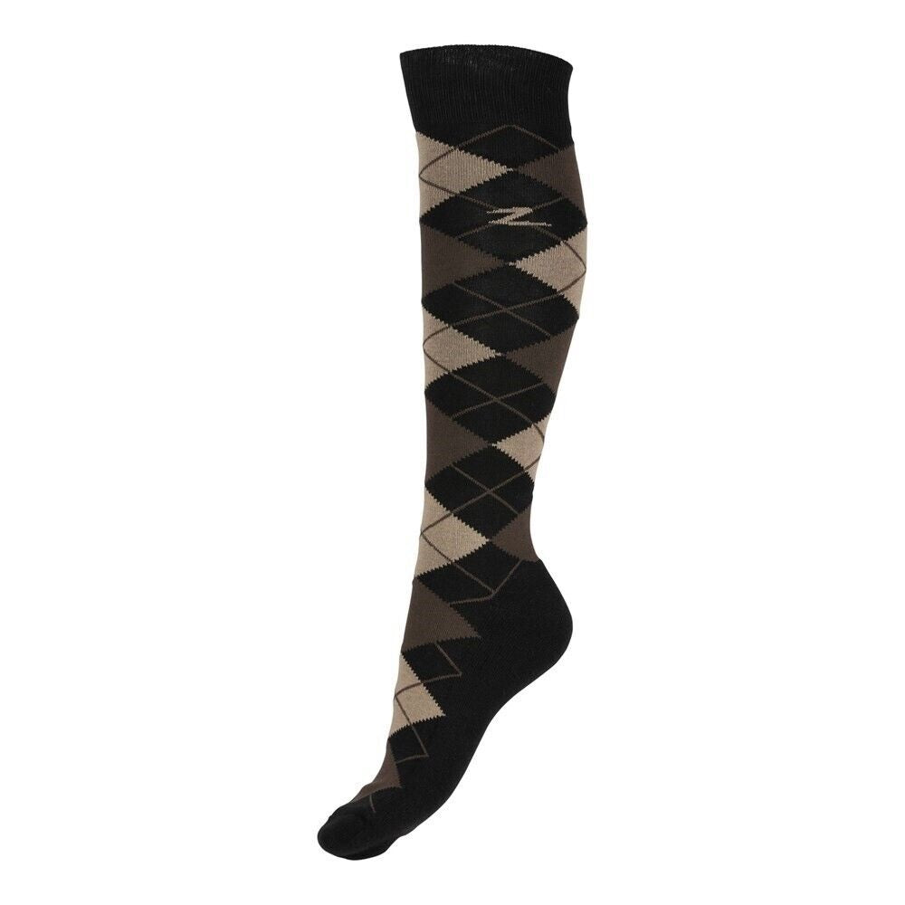 Adult Horze 'Alana' Checkered Winter Riding Socks