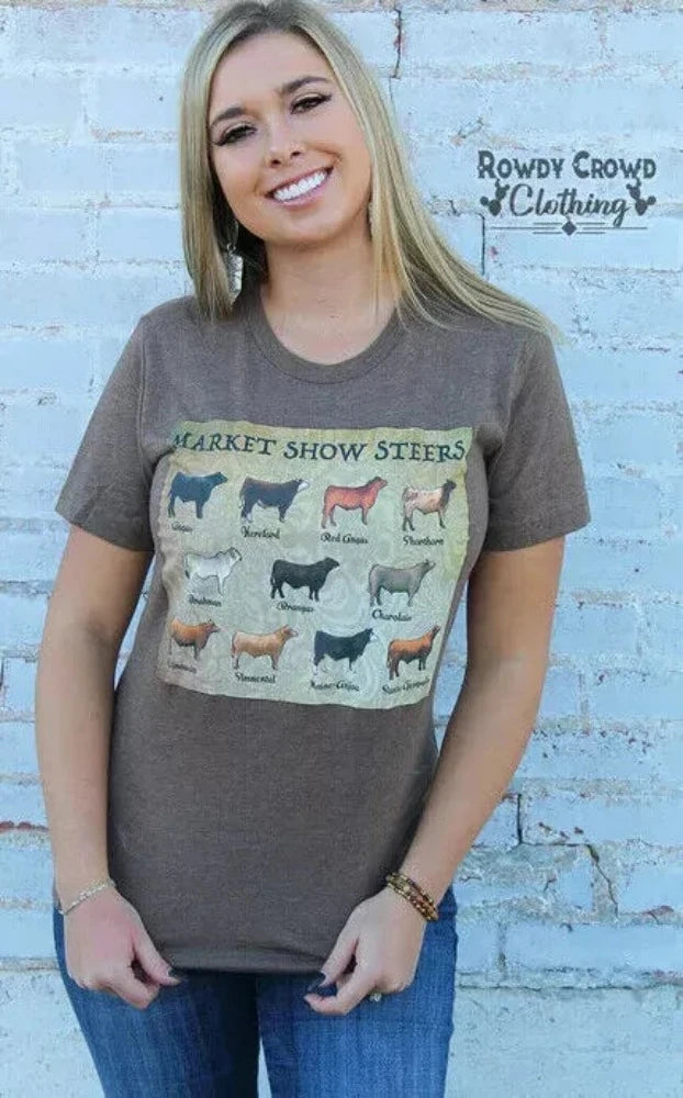 Market Show Steers Tee