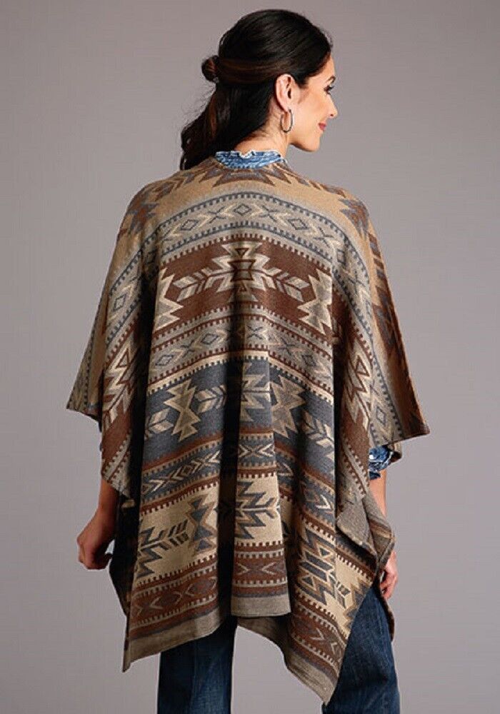 Stetson Women's Poncho Sweater Toggle Button Front One Size