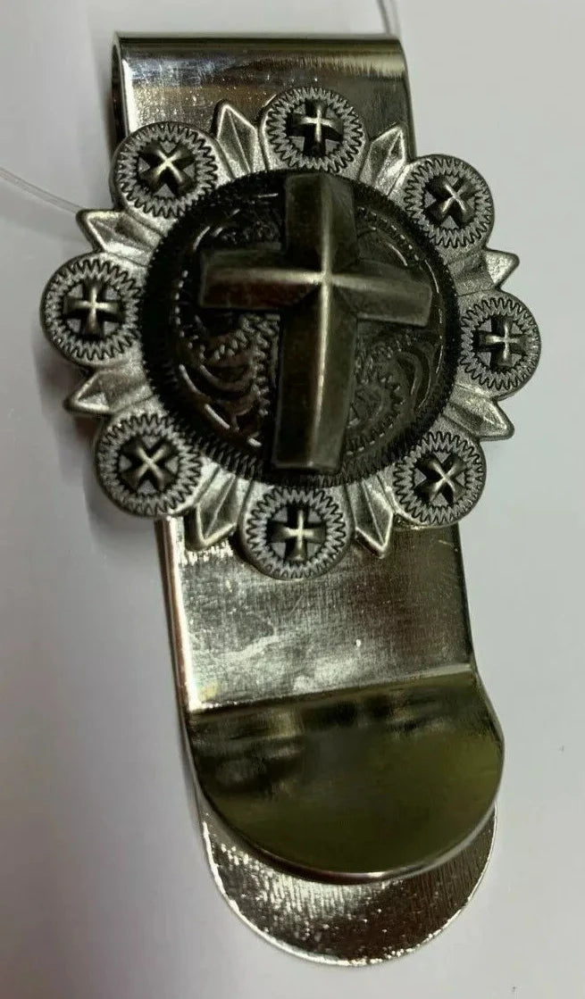 Silver Money Clip w/ Cross