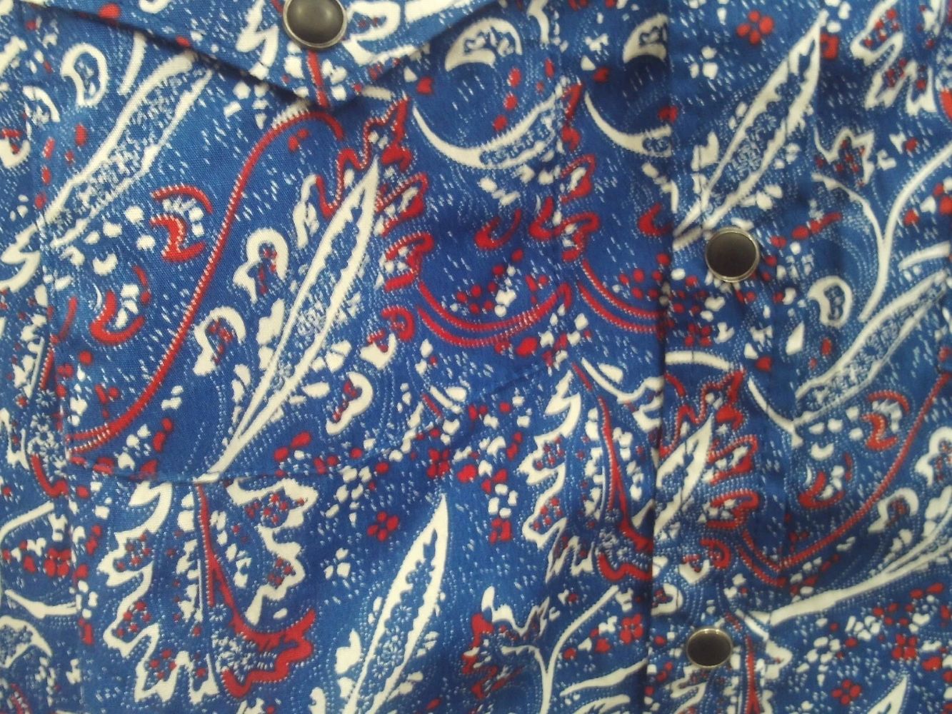 Ely Cattleman Boy's Red White Blue PAISLEY WESTERN SHOW SHIRT
