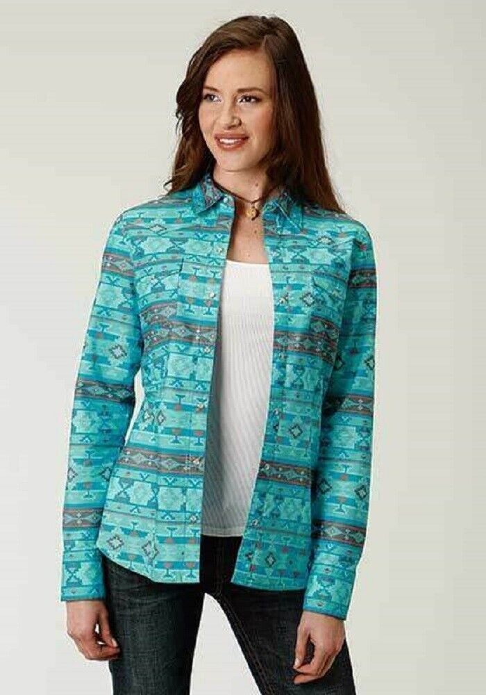 Women's Roper Blue Horizon Aztec Western Shirt