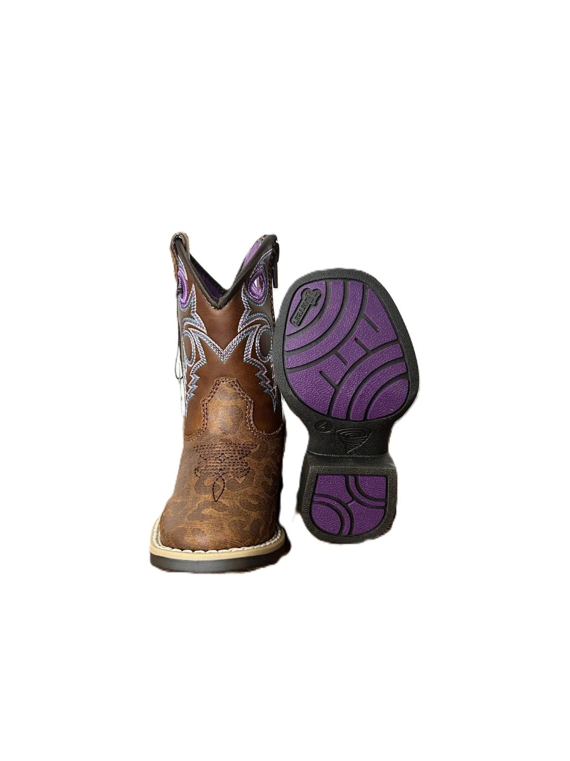 Twister Dottie Style Boots Child's Girls Brown Purple