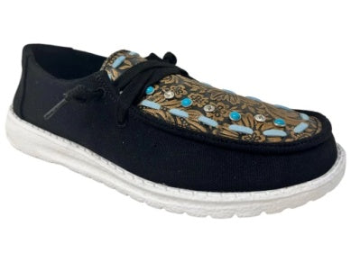 Women's Gypsy Jazz 'Vivian' Tooled Vamp Shoe