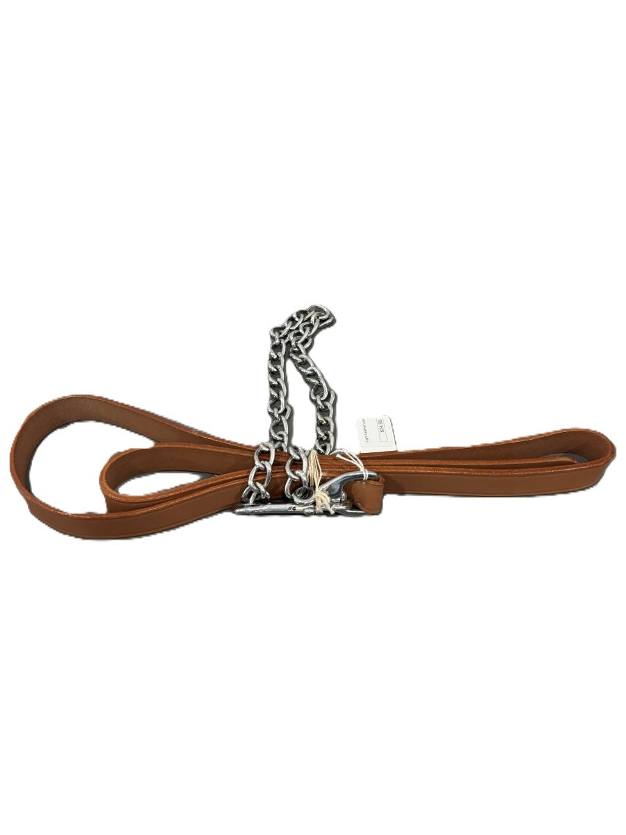 Light Oil Leather Lead with Chain