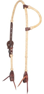 Rawhide Braided Headstall with Browned Iron Buckle