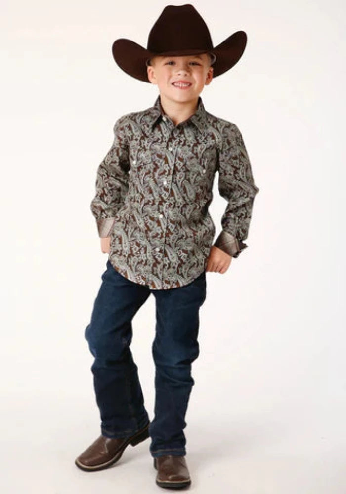 Boy's Roper Pine Paisley Western Shirt