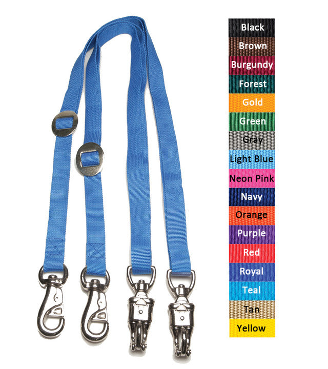 7' long Nylon Horse Safety Barn Cross Ties w/ Panic Snap