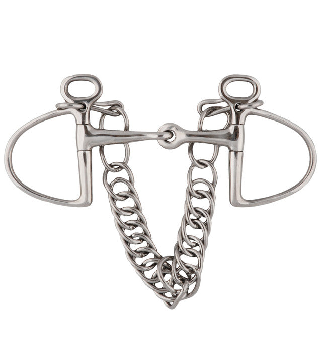 3" Mini Kimberwick Snaffle Bit Stainless Steel D Dee Ring Minature Horse