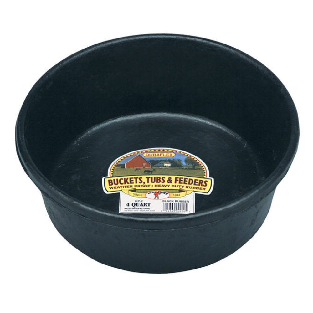 Little Giant Black 4 QT. RUBBER FEED PAN