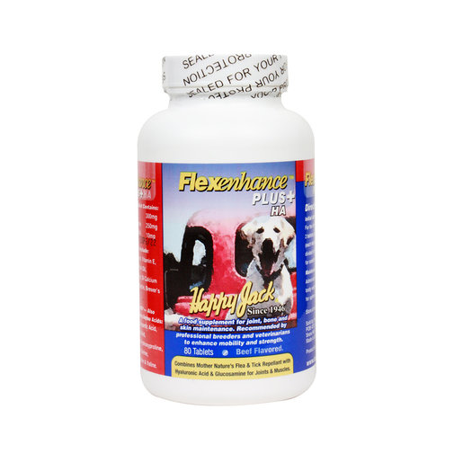 Flexenhance Plus + HA Joint Supplement for Dogs 80 Tablets
