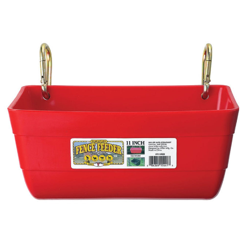 DuraFlex Plastic Fence Feeder, Black or Red