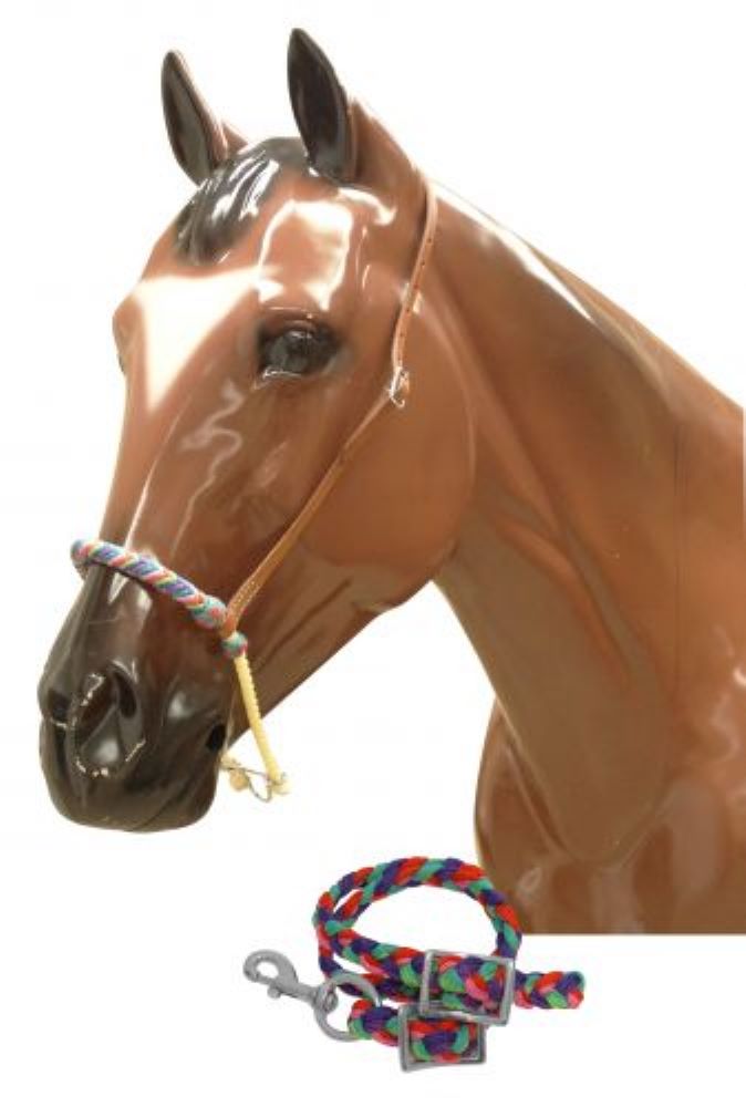 Showman Braided Nylon Rope Noseband And Nylon Tie Down