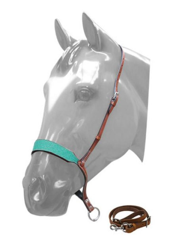 Glitter Leather Tie Down Noseband