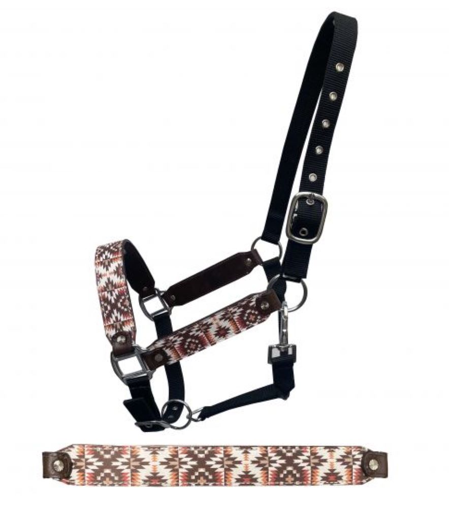 Nylon Horse 3 Ply Halter Navaho Print