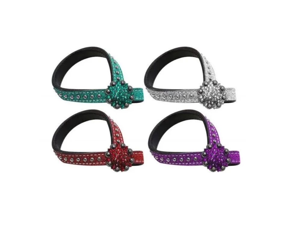 Glitter Leather Tie Down Keeper
