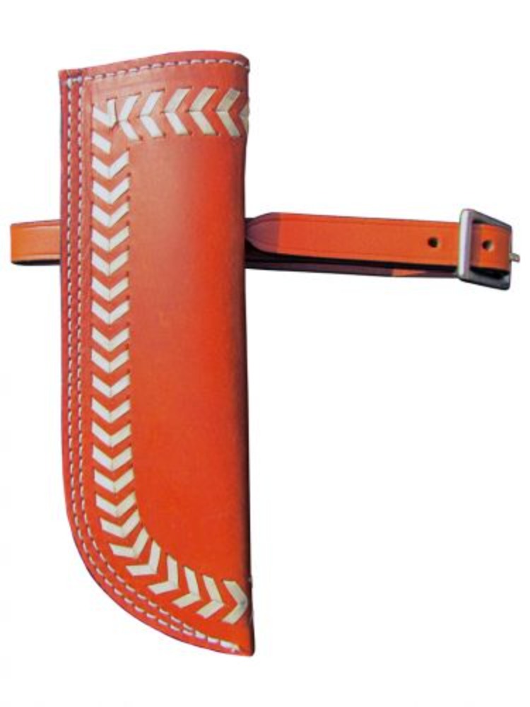 Showman BUCKSTITCH MEDIUM LEATHER FLAG HOLDER CARRIER