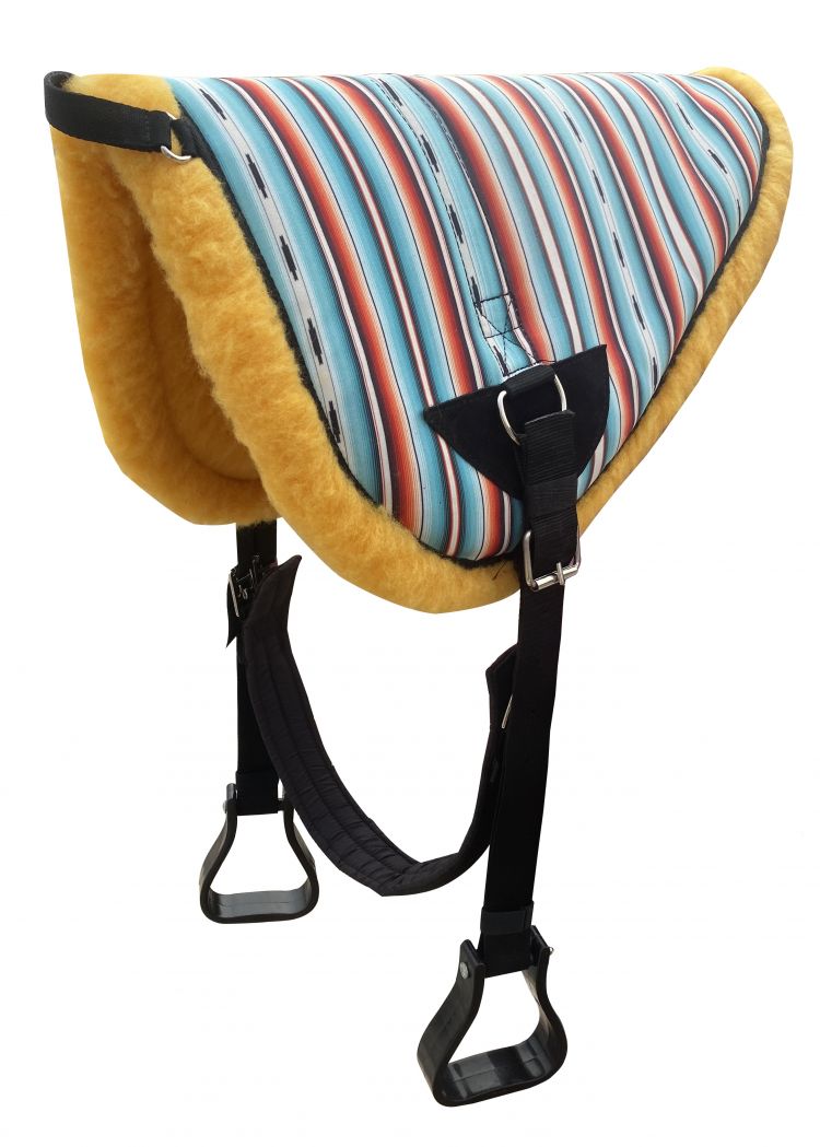 Southwest Serape Bareback Saddle Pad Fleece bottom