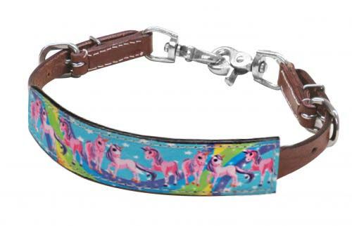 " Rainbow Pony" Pony Size Leather Wither Strap