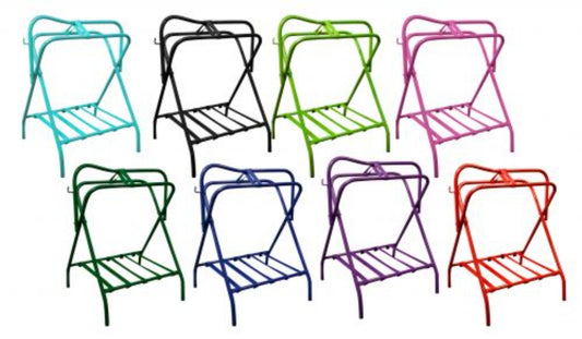 Folding Travel Trailer Western English Saddle Rack Stand