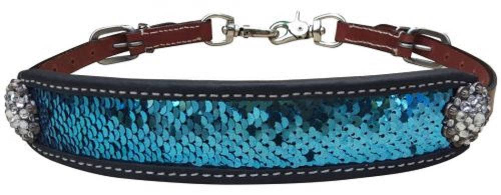 Teal Sequins Wither Strap