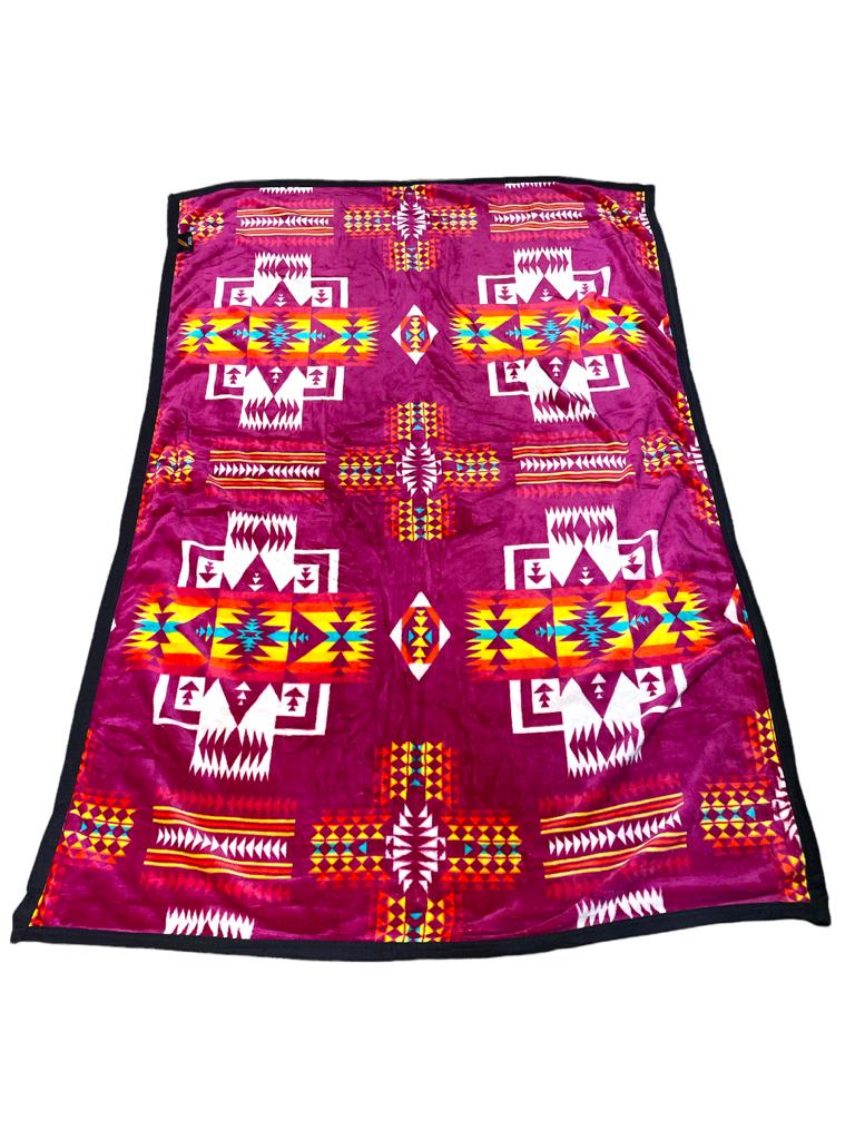 Pink Navajo Print Kids Blanket