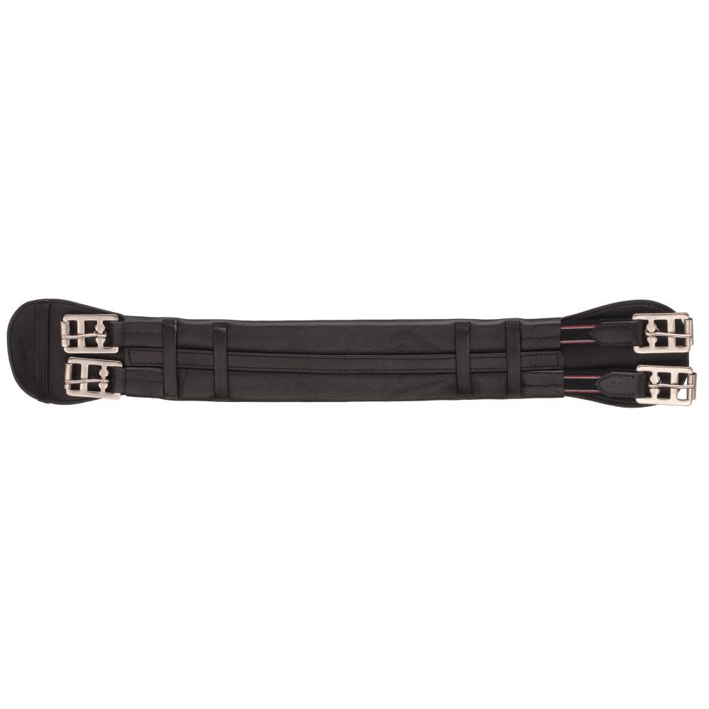 Black Soft leather Dressage Style Girth