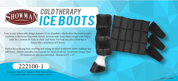 Refreezable COLD THERAPY ICE BOOT WRAP For horse leg joints tendons