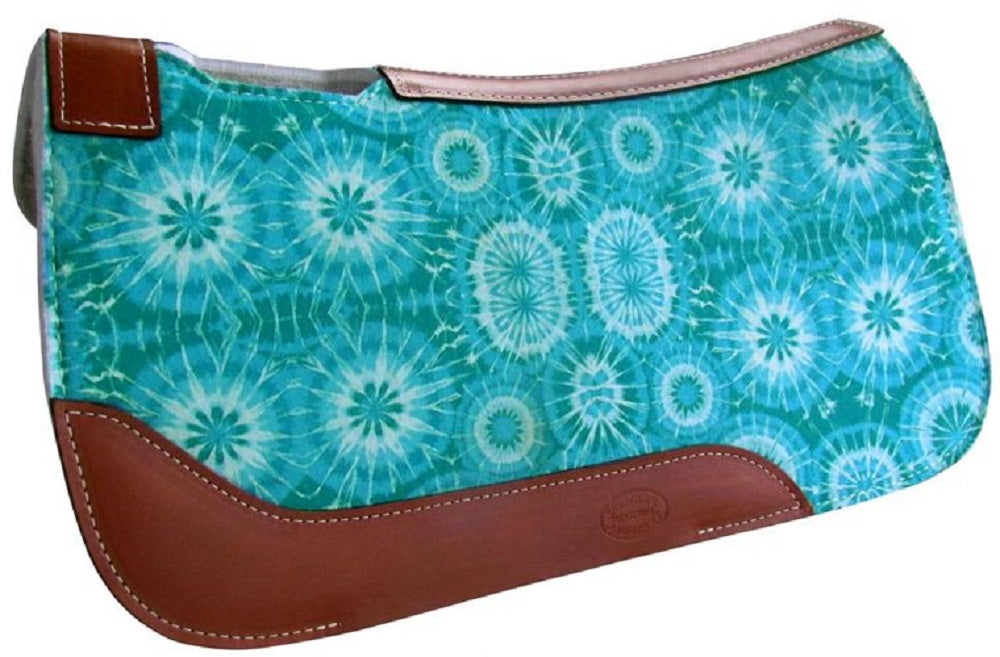 Turquoise Tie-Dye Star Burst Print Felt Pad