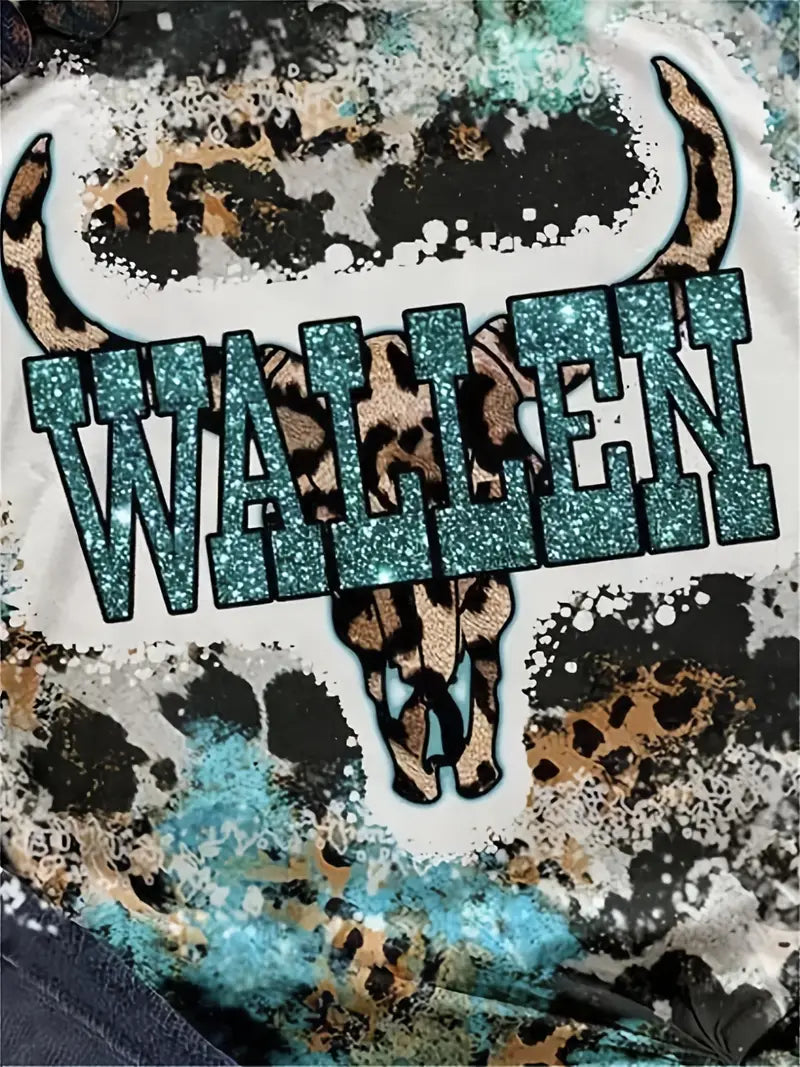 Wallen Leopard Print Retro T-Shirt