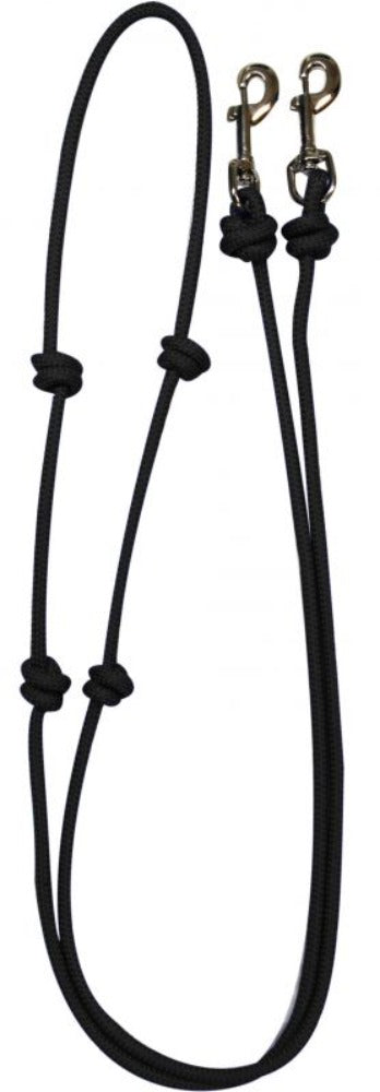Knotted barrel reins