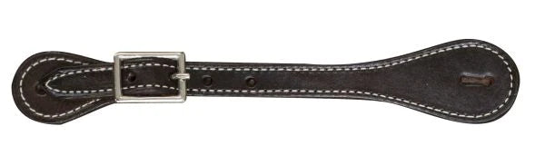Leather Spur Straps with nickel plated buckle.