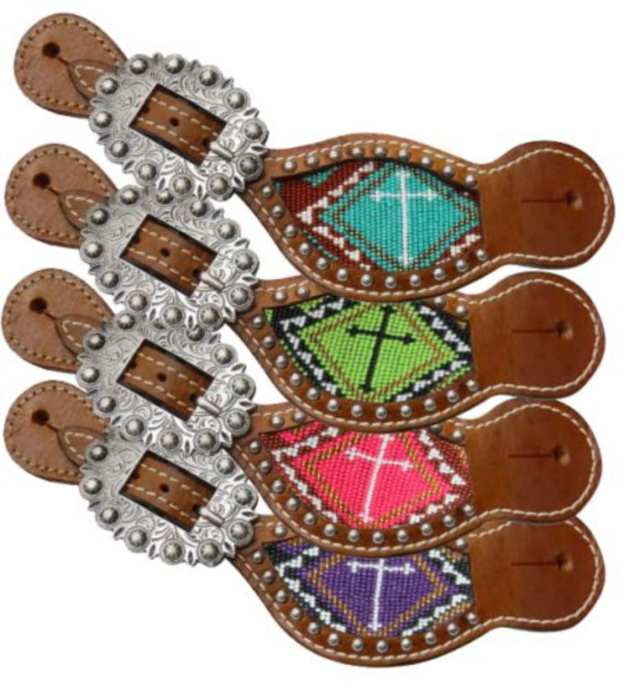 Women's Beaded Cross Spur Straps